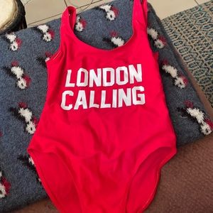 Private Party London Calling one piece bathing suit